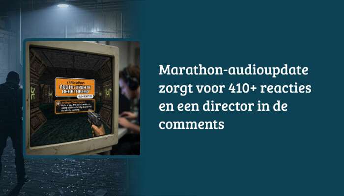 PUBG H1-banner met de artikelkop "Marathon-audioupdate" als tekstoverlay op een PUBG-achtergrond