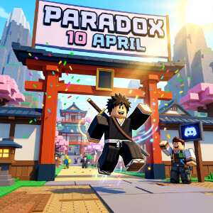 Roblox featured thumbnail met Bleach-RPG Paradox personage en comeback op 10 april