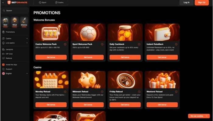 Betoranje casino bonussen