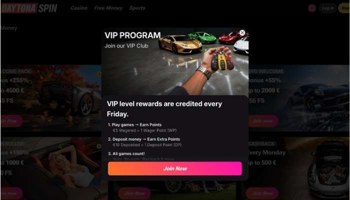Daytona Spin casino VIP