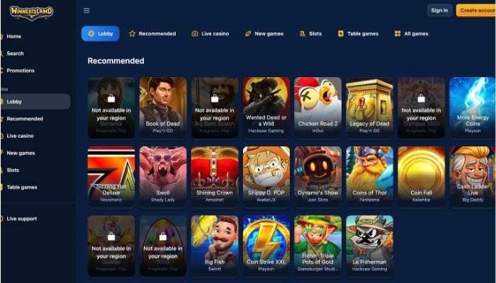 Winner Island casino spellen