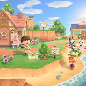 Featured thumbnail van Animal Crossing: New Horizons met een kleurrijk eiland en personages