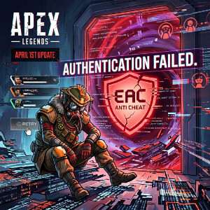 Apex Legends featured thumbnail met personage en thema rond anti-cheat die spelers buitensluit