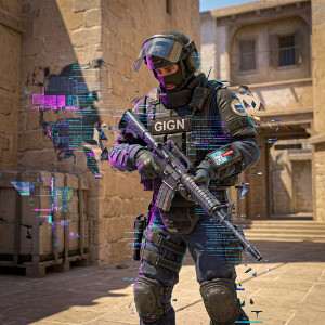 Featured thumbnail voor Counter-Strike 2 met een Counter-Terrorist en het CS2-logo, passend bij een kapotte update