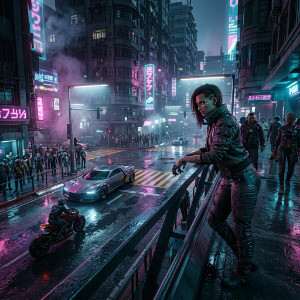 Featured thumbnail voor Cyberpunk 2077 met Night City Reborn modpack-thema in neon sci-fi stijl