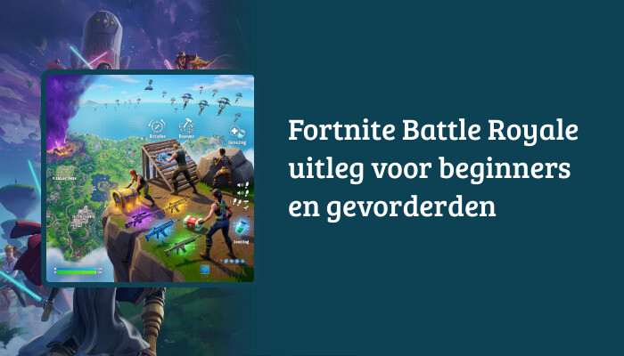 H1-banner voor Fortnite Battle Royale met de titel 'uitleg voor beginners en gevorderden'