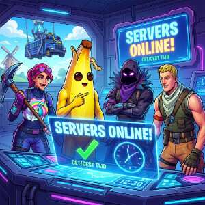 Fortnite featured thumbnail met personage en kleurige achtergrond bij starttijd van nieuw season in Nederland