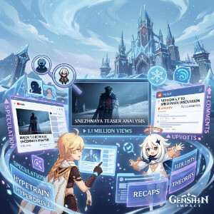 Genshin Impact featured thumbnail met een personageportret, passend bij het behind-the-scenes artikel