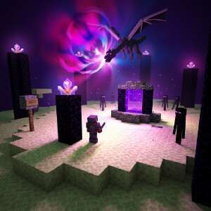 Minecraft: Java Edition featured thumbnail met End-sfeer en verwijzing naar End light flashes in de snapshot