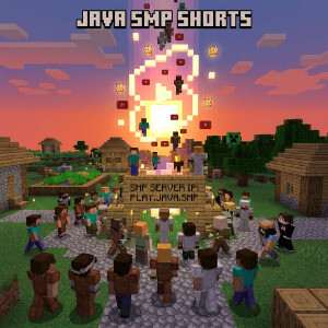 Minecraft: Java Edition featured thumbnail met blokkerig landschap en SMP-shorts thema voor het YouTube-artikel