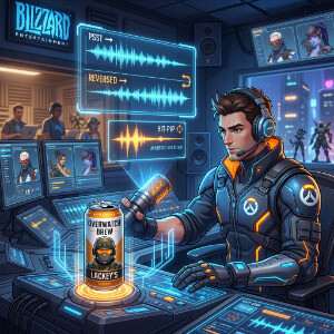 Overwatch featured thumbnail met personageportret in warme tinten, passend bij artikel over omgekeerd bierblikje