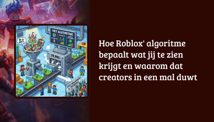 H1-banner voor artikel over Roblox' algoritme, met titeloverlay en Roblox-visual