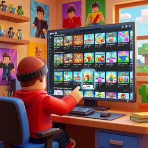 Roblox featured thumbnail met kleurrijke game-art bij artikel over Xbox-dashboard en speelkeuze