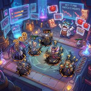 Teamfight Tactics featured thumbnail over TFT Set 17 PBE met 5-cost nerfs en boze community-reactie