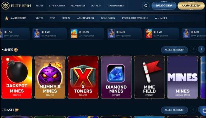 Elitespin casino spellen