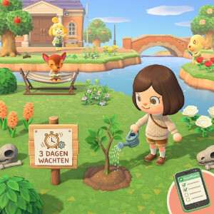Featured thumbnail voor Animal Crossing: New Horizons met een eilandscene en personage in zachte pastelkleuren