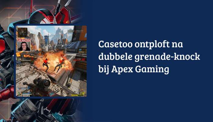 H1-banner voor Apex Legends met titeloverlay over Casetoo en een dubbele grenade-knock