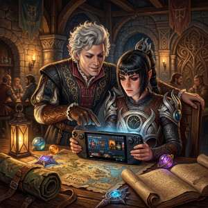 Baldur's Gate 3 featured thumbnail met een personage in fantasy-pantser tegen een donkere achtergrond