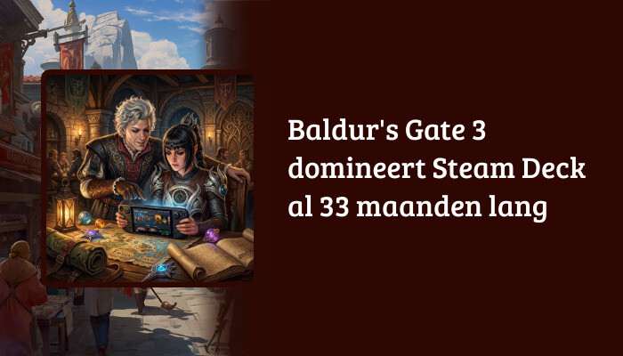 H1-banner voor Baldur's Gate 3 met titeloverlay over een karakterportret en donkere fantasy-sfeer
