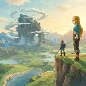 Featured thumbnail voor de Zelda-film over Breath of the Wild met Link in een open veld