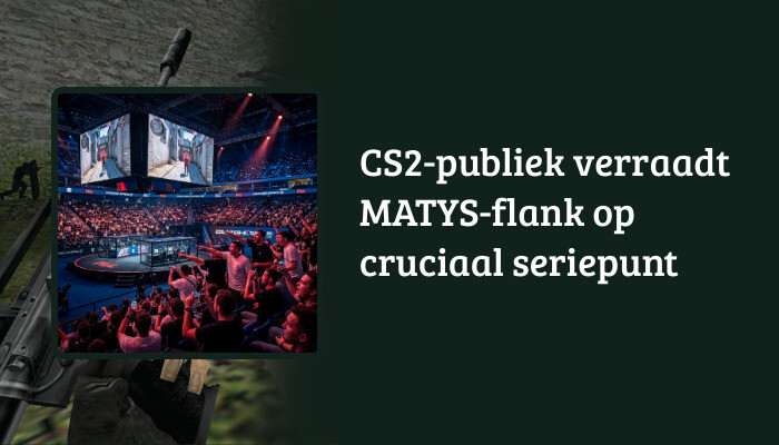 Counter-Strike 2 H1-banner met titeltekst over CS2-publiek dat MATYS-flank verraadt op seriepunt