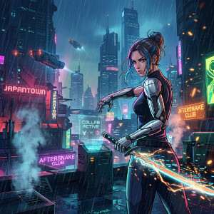 Cyberpunk 2077 featured thumbnail met neon personage in Night City-stijl voor Wuthering Waves × Edgerunners-collab