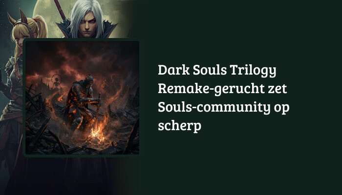 H1-banner voor Dark Souls III met de titel over het Dark Souls Trilogy Remake-gerucht als tekstoverlay