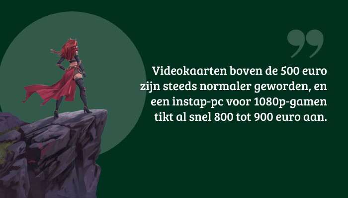 Quote-banner bij Dota 2-artikel over hogere hardwareprijzen en de Steam Deck, met pull-quote