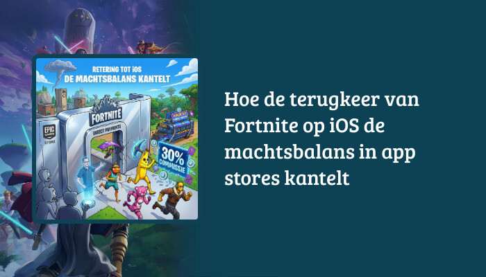 H1-banner met Fortnite-afbeelding en de titel over de terugkeer op iOS