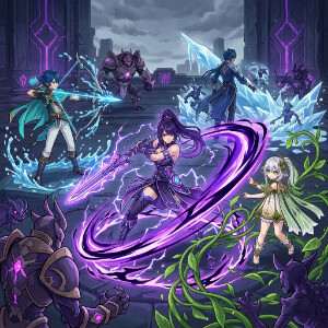 Genshin Impact featured thumbnail met personageportret in paarse stijl bij artikel over 6.7 Stygian teams