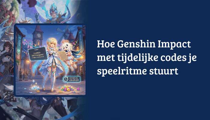 Brede Genshin Impact H1-banner met de titel 'Hoe Genshin Impact met tijdelijke codes je speelritme stuurt'