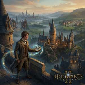 Uitgelichte thumbnail voor Hogwarts Legacy 2 met magische Hogwarts-sfeer bij nieuws over een LinkedIn-lek