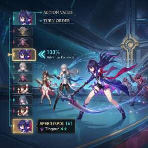 Featured thumbnail voor Honkai: Star Rail met personagekunst rond speed en turn order