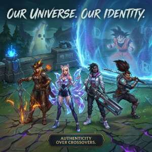 League of Legends featured thumbnail with LoL champion artwork about Riot keeping the game free of third-party collabs