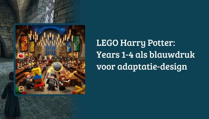 H1-banner voor LEGO Harry Potter: Years 1-4 met de artikeltitel als tekstoverlay