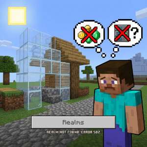 Minecraft Bedrock Edition featured thumbnail met Steve en een varkentje bij een dorp