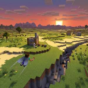 Minecraft featured thumbnail with a lone blocky character on a vast landscape, suggesting intentional empty space