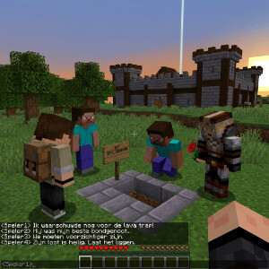 Minecraft: Java Edition featured thumbnail met duistere Nether-sfeer rond deathban-regels en sociale orde