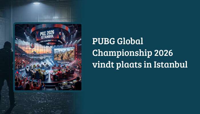 H1-banner voor PUBG: Battlegrounds met titeloverlay over PUBG Global Championship 2026 in Istanbul