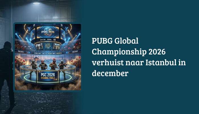 H1-banner met titeloverlay over PUBG Global Championship 2026, PUBG: Battlegrounds, Istanbul december