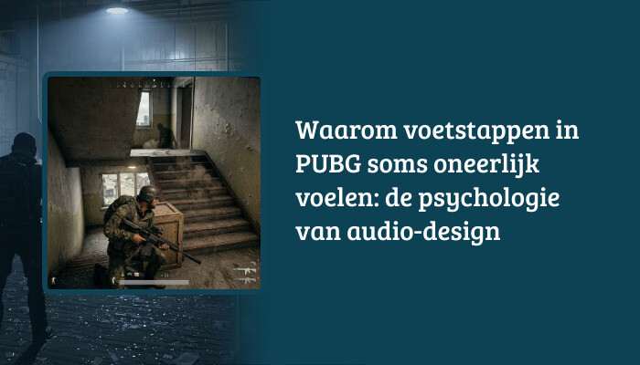 H1-banner voor PUBG: Battlegrounds met titeloverlay over waarom voetstappen soms oneerlijk voelen