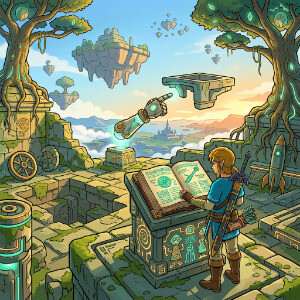 Uitgelichte thumbnail voor The Legend of Zelda: Tears of the Kingdom over het Zonai-loreboek in Hyrule