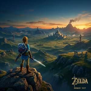 Featured thumbnail voor The Legend of Zelda met Link in groen tuniek, bij artikel over IMAX-release op 7 mei 2027