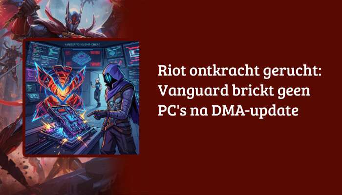 Valorant H1-banner met de kop over Riot die ontkent dat Vanguard pc's brickt na de DMA-update