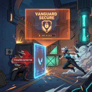 Valorant featured thumbnail met agent en verwijzing naar Vanguard en de DMA-update