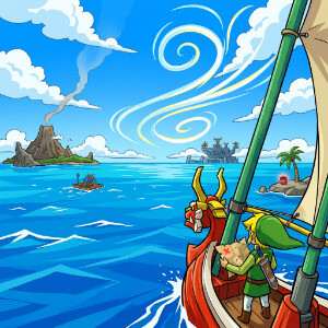 Featured thumbnail van The Legend of Zelda: The Wind Waker met Link op zee en de open oceaan