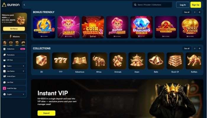 Aureonplay casino spellen en collecties
