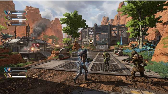 Apex Legends thumbnail met Kings Canyon kaart en tekst over efficiebnte lootroutes zonder third parties