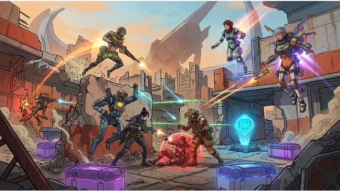 Apex Legends featured thumbnail over third-party gevechten, met map- en lootfocus in een arena-achtige scene