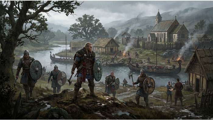 Assassin's Creed Valhalla featured thumbnail met een Vikingkrijger tijdens een raid in Engeland